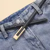 Nova Moda Cinto Fino Feminino de Couro Cinto Casual de Calça de Alta Qualidade Fivela Lisa Corrente de Cintura Item Quente Transfronteiriço