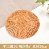 Tecelagem de Rattan Vietnamita Rattan de Outono Escritório em Casa Sala de Chá Porta-Copos Tapetes de Bucha Tapetes para Bule Tapetes de Isolamento Térmico Enfeites Tecidos à Mão