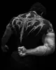 Breathedivinity Marca Americana de Moda Estilo Oscuro Ropa Deportiva Fitness Camiseta para Hombre Elástico de Secado Rápido