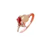Nuevo Anillo de Peces Koi de Jade Estilo Chino para Mujer, Banda Lisa de Pez Dorado de Resina, Anillo para Dedo Índice, Anillo Ajustable de Estilo Étnico Simple y Versátil