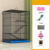 Gaiola de Esquilo de Três Camadas, Gaiola Especial para Chinchilas e Esquilos, Grande Gaiola Villa Elevada para Gerbils e Esquilos Voadores, Gaiola Pequena para Animais de Estimação