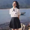 Uniforme JK Femenino Verano Estilo Japonés Estilo Preppy Camisa de Manga Corta Uniforme de Clase Estudiante de Secundaria Graduación Uniforme para Reunión Deportiva Traje
