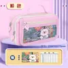 Se Puede Personalizar con Logo Impreso, Estuche para Estudiantes de Secundaria y Preparatoria Niños y Niñas, Estilo Retro Británico, Estuche de Papelería de Gran Capacidad para Estudiantes de Primaria