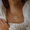 Collar de Pareja de Gota de Agua Bicolor Transfronterizo para Mujer, Grabado con Nombres, Regalo para Mamá, Colgante de Corazón, Material de Cobre, Joyería de Cadena para Clavícula