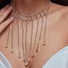 AliExpress Nuevo Sexy Cuadros Borla Colgante Collar Noche Elegante Todo-partido collar Accesorios collar