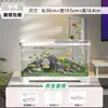 Tanque de peces de presión negativa aspiradora suspensión pequeña creativo tanque para peces dorados tanque de paisajismo plástico acuario de escritorio para sala de estar acuario