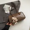 Bolso bowling simple y de estilo retro para mujer, nueva colección otoño 2026, bolso casual tipo almohada, bolso de hombro para el día a día y bolso de axila