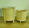 Cesta de bambu e vime nórdica popular para ambientes internos feita à mão em vime verde, planta decorativa, cesta de flores, suporte para flores, suporte para velas doméstico