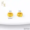 Acessórios DIY Banhados a Ouro que Preservam a Cor com Strass, Espaçadores Pequenos Circulares, Contas Espaçadoras para Pulseira e Colar de Lingote, Acessórios para Joias com Furo Passante Atacado