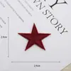 Pegatinas de tela bordadas de estrella de cinco puntas multicolor para ropa, bolsa, sombrero, aplique decorativo, parche para agujero, venta al por mayor de fábrica