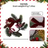 Nueva Decoración Navideña Corona Pequeña Ramas de Pino Simuladas Piñas Bayas Rojas Anillo para Velas Anillo Decorativo Portavelas Navideño Corona