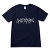 Camiseta de Manga Corta Estampada Estilo Oscuro Europeo y Americano Verano 2025 para Hombres y Mujeres Moda Casual Gótica para Parejas