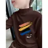 Y2397# Nuevo Cuello Semi-alto Primavera y Otoño Terciopelo Alemán Ropa Cálida Moderna Chaqueta Estilo Vaquero para Bebés Niños Camiseta Base