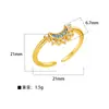 Europa y Estados Unidos joyería de moda transfronteriza cien personalidad apertura ajustable diamante mariposa estrella amor cobre micro incrustación anillo