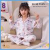 Pijamas para niñas del sudeste asiático primavera y otoño manga larga solapa niñas kulomi lindo caricatura ropa de casa al por mayor
