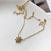 Fan Zhiqiao Mc Celebridad de Internet Joyería Coreana Europea y Americana Plata Esterlina 925 Collar Choker Galaxia Cadena Corta para el Cuello