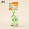 Llavero Giratorio Panda Línea Original Dibujo Animado Lindo Brillante Práctico Juguete para Aliviar el Estrés Colgante para Mochila de Estudiante