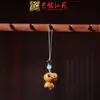 Pendente de Corrente para Celular de Pequena Cabacinha em Jacarandá Chaveiro de Carro Yiming Xianyuan Presente Criativo Pingente para Homens e Mulheres