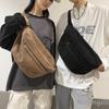 Bandolera deportiva simple de pana estilo japonés para mujer, estilo casual, color liso, gran capacidad, bolso de hombro para otoño e invierno, bandolera transfronteriza para hombre
