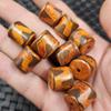 Cuentas Dispersas de Jade Lutong Diente de Tigre Naranja Tianzhu Cuentas de Barril de Ágata Vintage Cuentas Hechas a Mano Accesorios de Joyería de Columna Recta