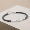 Pulsera de Pareja Mobius Plata Esterlina Diseño Nicho Conmemorativo Sensación Cuerda de Mano Amor Ins Regalo Día de la Gente Joyería