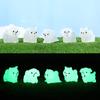 Lindo Dibujo Animado Luminoso Lindo Perro Mascota Accesorios Micro Paisaje Accesorios de Resina Decoraciones DIY Adornos de Escritorio para Coche