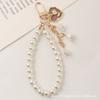Nuevo llavero con colgante de perla, creativo, colorido, rosa, amor, lirio, cadena, accesorios, pequeño, fresco, para bolso.