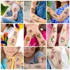 Nuevas Pegatinas de Tatuaje de Sirena de Dibujos Animados Transfronterizas para Niños, Impermeables y a Prueba de Sudor, Pegatinas Temporales Lindas y Divertidas para Fiestas Infantiles