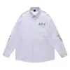 Camisa de Listras Verticais de Manga Longa para Homem 2025 Primavera e Outono Nova Marca Americana High Street Bonita Tendência Camisa Jaqueta para Casal Solta