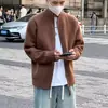 Chaqueta cárdigan suéter de color liso, nueva versátil moderna retro cuello alto casual para hombre tejido suelto con cremallera