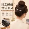 Peine de pelo de estilo coreano, de alta gama, moderno y versátil con pedrería para peinar el flequillo y arreglar la parte trasera de la cabeza; peine de cristal con un diseño invertido