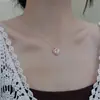 Collar con Anillo de Zirconia de Temperamento para Mujer Cadena de Clavícula Personalizada Nuevo Estilo Caliente 2025 Lujo Accesible Nicho Collar de Gama Alta