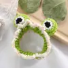 Nuevo Celebridad de Internet Coreana Rana Linda Cabeza Anillo de Pelo Tejido Accesorios para el Cabello Diadema Lana de Mujer Accesorios para el Cabello Tejidos a Mano