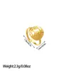 Anillo de Acero de Titanio Transfronterizo Europeo y Americano Forma Especial de Corazón Irregular de Amor Personalizado Anillo de Acero de Titanio Chapado en Oro de 18 Quilates Venta al por Mayor