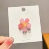 Grampo de Cabelo Fofo de Flor de Cerejeira de Verão para Mulheres, Acessório Estilo Feriado, Piranha para a Parte de Trás da Cabeça, Grampo de Cabelo de Princesa para Trança