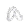Anillo de Pareja S999 Plata Pura con Ramas Lujo Accesible Anillo de Plata de Ley de Gama Alta Par de Joyería de Plata Hombres y Mujeres Venta al por Mayor Personalizada