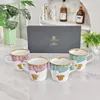 Tazas vintage a juego de porcelana Medusa, tazas de cerámica pintadas en oro, tazas de desayuno para el hogar, tazas de cerámica para regalo, venta al por mayor