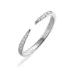 Anillo Abierto Geométrico de Cobre Chapado en Oro de 18K con Circonita Aogu Moda Transfronteriza Simple Anillo Versátil Retro de Nicho para Mujer