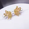 Acessórios de Cristal com Forte Conservação de Cor, Borboleta Zircônia Inteligente, Pulseira de Corrente, Espaçador, Porta-Contas, Acessórios DIY
