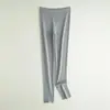 Roupa íntima térmica feminina de algodão de fibra longa de Xinjiang, novo conjunto de top e calça térmicos de algodão puro slim fit para outono e inverno para mulheres