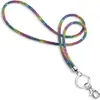 Permiso de trabajo en caliente transfronterizo cordón de cuello insignia llavero accesorios diamantes de imitación completo diamante pulsera diagonal punto al por mayor
