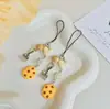 Nuevo [Pan con Mermelada] Comida de Simulación Juego para Celular Cadena para Auriculares Colgante para Bolso Llavero Todo Fósforo Joyería Cordón