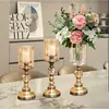 Portavelas Aromático de Cristal de Lujo Ligero Cena a la Luz de Velas Decorativo Transparente Estilo Europeo Adornos para Velas Base para Velas de Sala de Estar