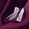 Anillo de apertura con circonita microincrustada Anillo de boda para mujeres europeas y americanas Anillo de joyería de moda transfronteriza Anillo ajustable