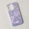 Capa Floral Rosa para Celular Apple 16Pro Iphone17 Tendência 15Promax13 Menina 14 Europeia e Americana