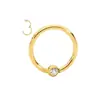 Joia Anel de Bola Cravejado com Diamantes em Aço Inoxidável, Bola Redonda com Diamantes, Piercing Labial, Piercing Nasal, Joia de Piercing Corporal Estilo Europeu e Americano Atacado