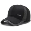 Gorra de Pato de Terciopelo Cálido de Invierno para Hombres, Tallas Grandes, para Personas de Mediana Edad y Mayores, Protección para los Oídos, Protección contra el Frío, Gorra de Béisbol para Hombres Mayores