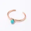 [18] Joyería de AliExpress nacional y extranjera suministro ambiente simple apertura en forma de C pliegue pulsera de perla azul