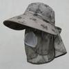 Sombrero para el sol para mujer, estilo coreano, de ala ancha, con chal, de malla transpirable, protector solar, para verano, para exteriores, fresco, para recoger té.