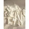 Conjunto de Pijama de Camisola con Ribete de Encaje y Shorts de Nuevo Estilo para Verano para Mujer Dulce Estilo Pequeño Chanel Conjunto de Ropa de Casa